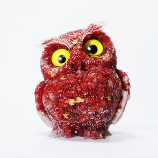 XYLIBLLA Cute Owl Statue for Home Decor and Gifting - Perfect for Owl Enthusiasts, Friends, and Family (Red), LC-002