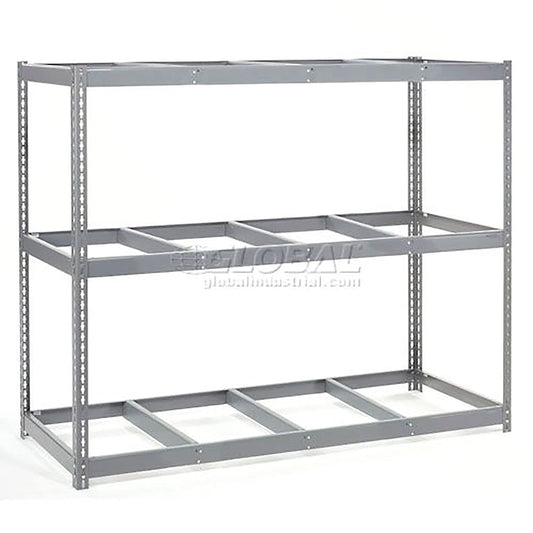 Global Industrial Wide Span Rack with 3 Shelves No Deck, 1100 Lb Capacity Per Level, 96" W x 24" D x 60" H