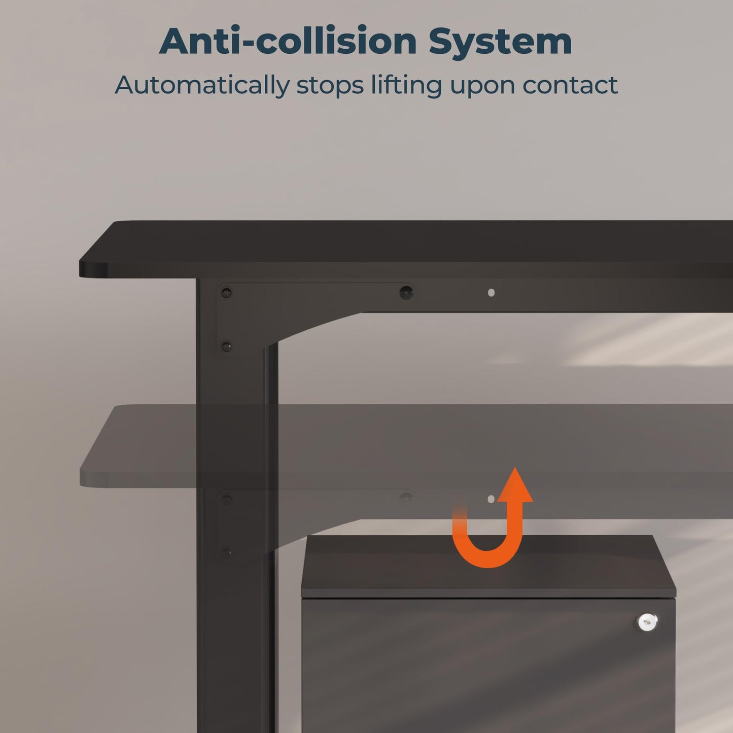 FitStand 4 Legs Standing Desk, Large 79x31 Inches Electric Adjustable Height Desk with Splice Board, Stand Up Desk Home Office Computer Workstation, Black
