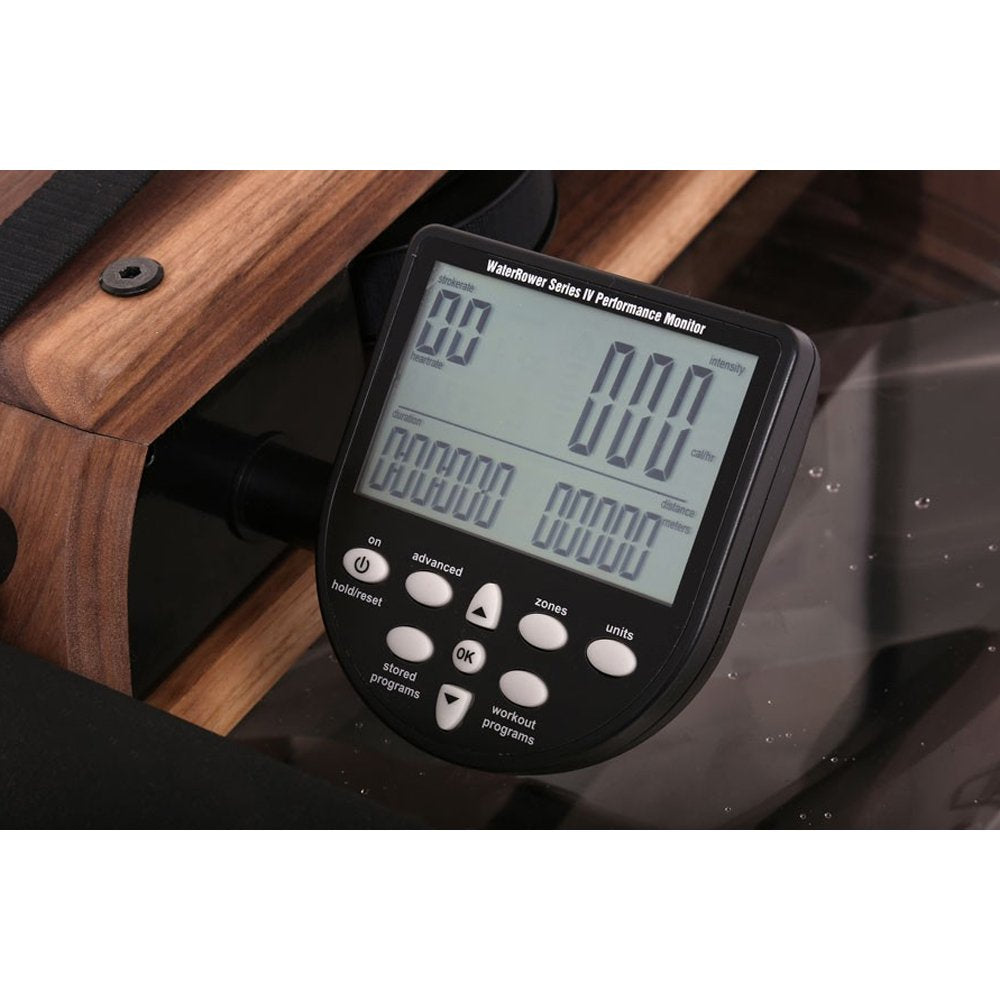 WaterRower Walnut Rowing Machine with S4 BLE Monitor | USA Made Water Rower | Original Handcrafted Erg Machine for Home Use & Gym | Best Warranty
