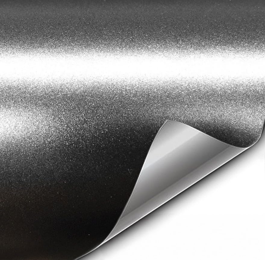 VViViD Black Satin Chrome Car Wrap 25ft x 5ft Stretch Conform Cast Vinyl DIY