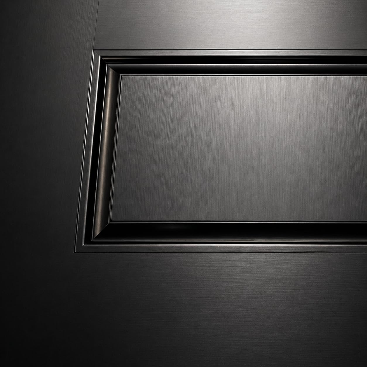 53x80in Fiberglass Front Door with 14in Sidelight, Black Exterior Entry Door for Home, Right-Hand Inswing, Textured Finished with Decorative Glass Knock-Down Door, Vinyl Frame and Brickmould Included