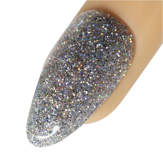 Young Nails Synergy Gel System, Building Gel - Hard Builder Gel, Superior Adhesion & Strength, Structured Nail Gel Builder - Concealer Gel, Silver Holo Glitter, Precision Applicator (2 fl oz)