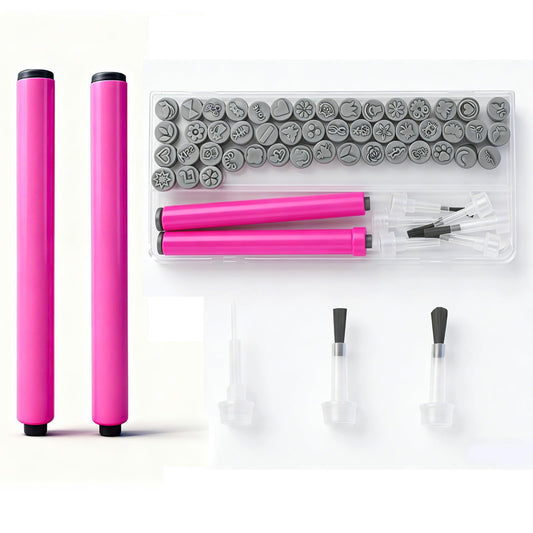 56Pcs Nail Art Stamping Pen Set Reusable DIY Nail Art Tool with Various Floral, Geometric and Animal Patterns - A Gift for Ladies