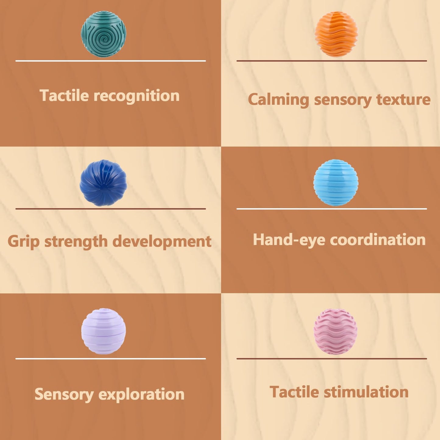 Wowagoga Desk Zen Garden Kit with 6 Textured Sensory Balls, Sand & Tools, Mini Meditation Set for Stress Relief and Desktop Decor