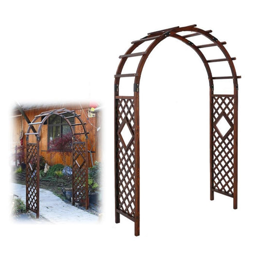 uhyOHF Heavy Garden Arbor Wooden Garden Arch Trellis, Rustic Wedding Arch for Ceremony, 4×7ft Arch Backdrop Stand Garden Lawn Pergola Decoration,One Color-39in/100cm