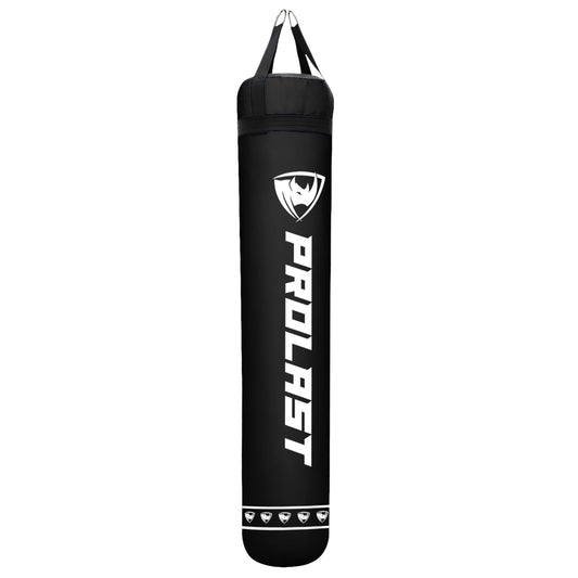 PROLAST Heavy Punching Kicking Bag for Adults, Boxing, MMA, Martial Arts, Muay Thai, Strength Training Equipment, Filled, 6ft, 150 lbs, Special Edition Logo, All Black