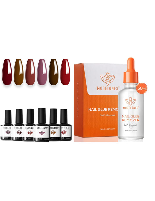 modelones 30 ML Nail Polish Remover for Press On Nails Base Top Coat, Upgrade Clear Stick On Nails Remover for Acrylic Tips