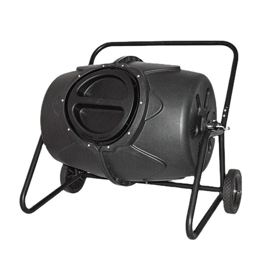 Electric Compost Bin Compost Tumbler Bin with Wheels and Handle, Mobile Heavy Duty Rotating Outdoor Organic Compost Bin Tumbling Mixer Composter for Kitchen Waste & Garden Clippings, Large 190L/50 Gal