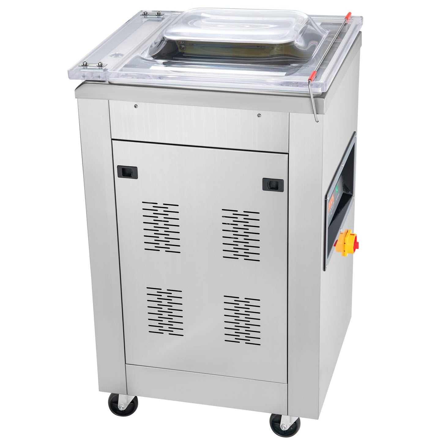VEVOR Chamber Vacuum Sealer, 100kPa Powerful Vacuum Sealing Machine, LED Screen, One-Touch Compact Meat Packing Machine with 2 Sealing Strips & 60 Vacuum Bags, for Dry & Wet Food Preservation