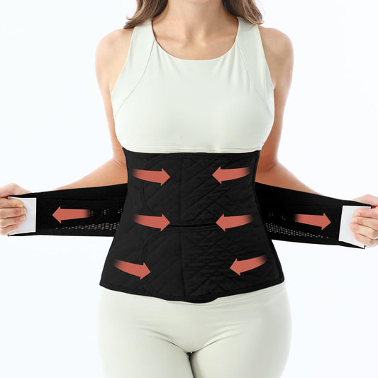 Allaugh Postpartum Belly Band for Women: Abdominal Binder Post Surgery C Section, Soft Fabric Abdominal Wrap for All Day, Comfort Non-Itchy, After Birth Recovery Back Support & Diastasis Recti Repair
