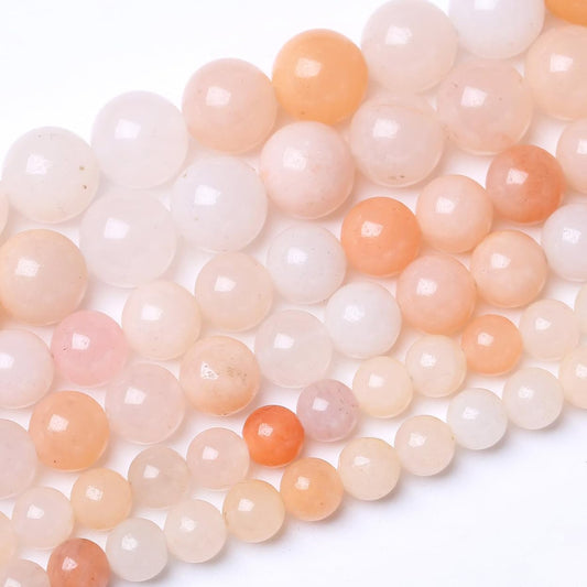 45PCS 8MM Natural Pink Aventurine Stone Beads Energy Healing Beads for DIY Jewelry Bracelet Necklace Making for Jewelry Making15Inch…