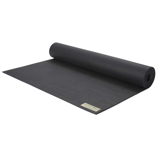 JadeYoga Harmony Yoga Mat - Durable & Thick Gym Fitness Mat, Non-Slip Natural Rubber Yoga Mat - Home Exercise & Stretching Mat, Workout Mat- Yoga, Pilates & Meditation for Women & Men (Black, 74'')