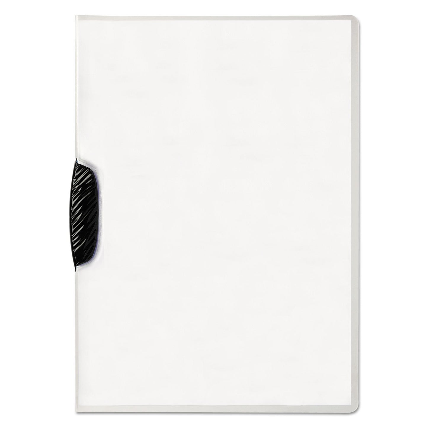 Durable Report Cover with SWINGCLIP - Letter-Size 8.5" x 11" Inches - Holds Up to 30 Pages - Clear Cover and Black Clip - Box of 25