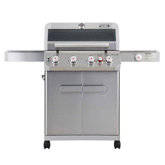 Monument Grills 4+1 Outdoor Barbecue Stainless Steel Propane Gas Grill, 4 Burners & 1 Side Burner 62,000 BTU Patio Garden Barbecue Grill with Knob Controls, Mesa415BZ