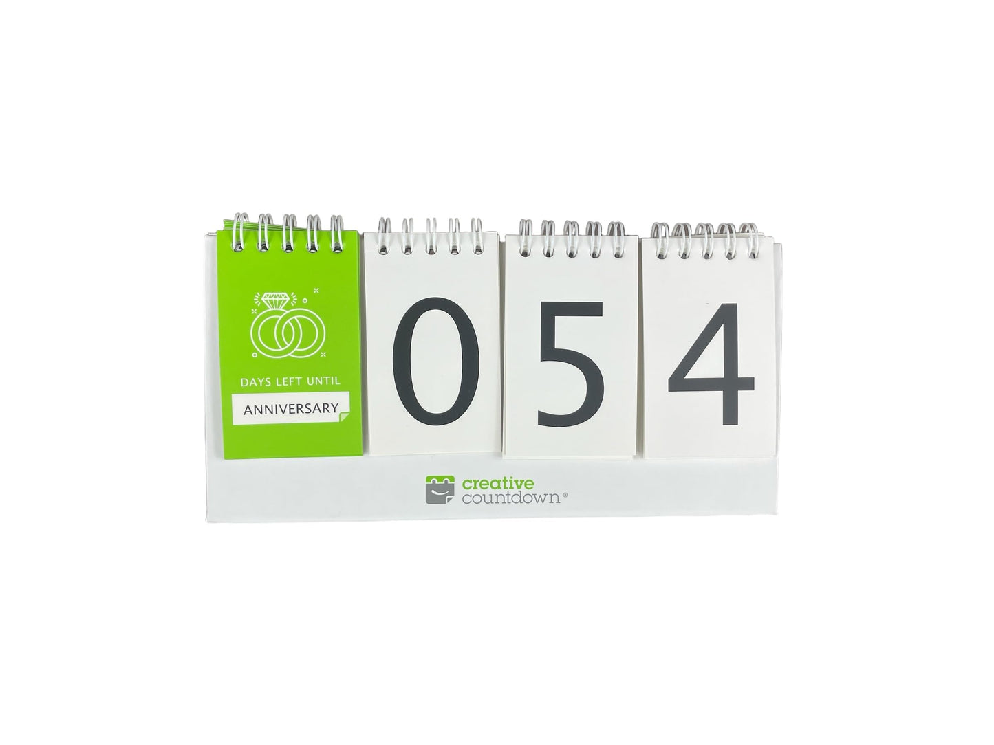 Perpetual Countdown Calendar, Days Left Tracker for Holidays, Birthdays, Anniversaries, Vacation, Goals - fully reversible - perpetual daily calendar on back side of the countdown calendar.
