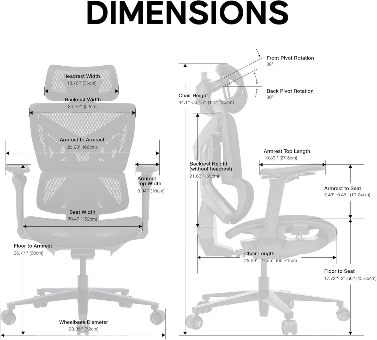 Anda Seat X-Air Pro Mesh Gaming Chair for Adults – Ergonomic Mesh Office Chair with 5D Adjustable Armrests, Lumbar Support & Headrest, Comfortable Heavy Duty Desk Chairs, Twilight