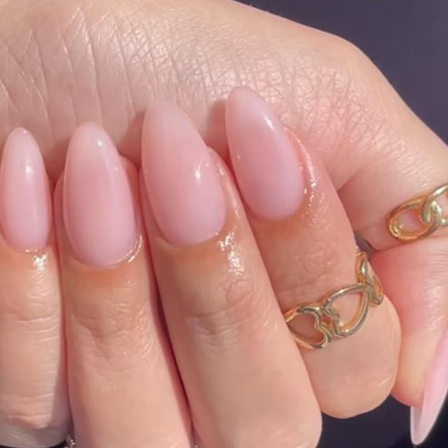 GLAMERMAID Nude Pink Press On Nails Short Almond, Handmade Jelly Soft Gel Nails Round Oval Fake Nails, Soft Jelly Gel Nail Tips Deep Burgundy Round Fake Nails, Natural Deep Red Stick Glue on Nails