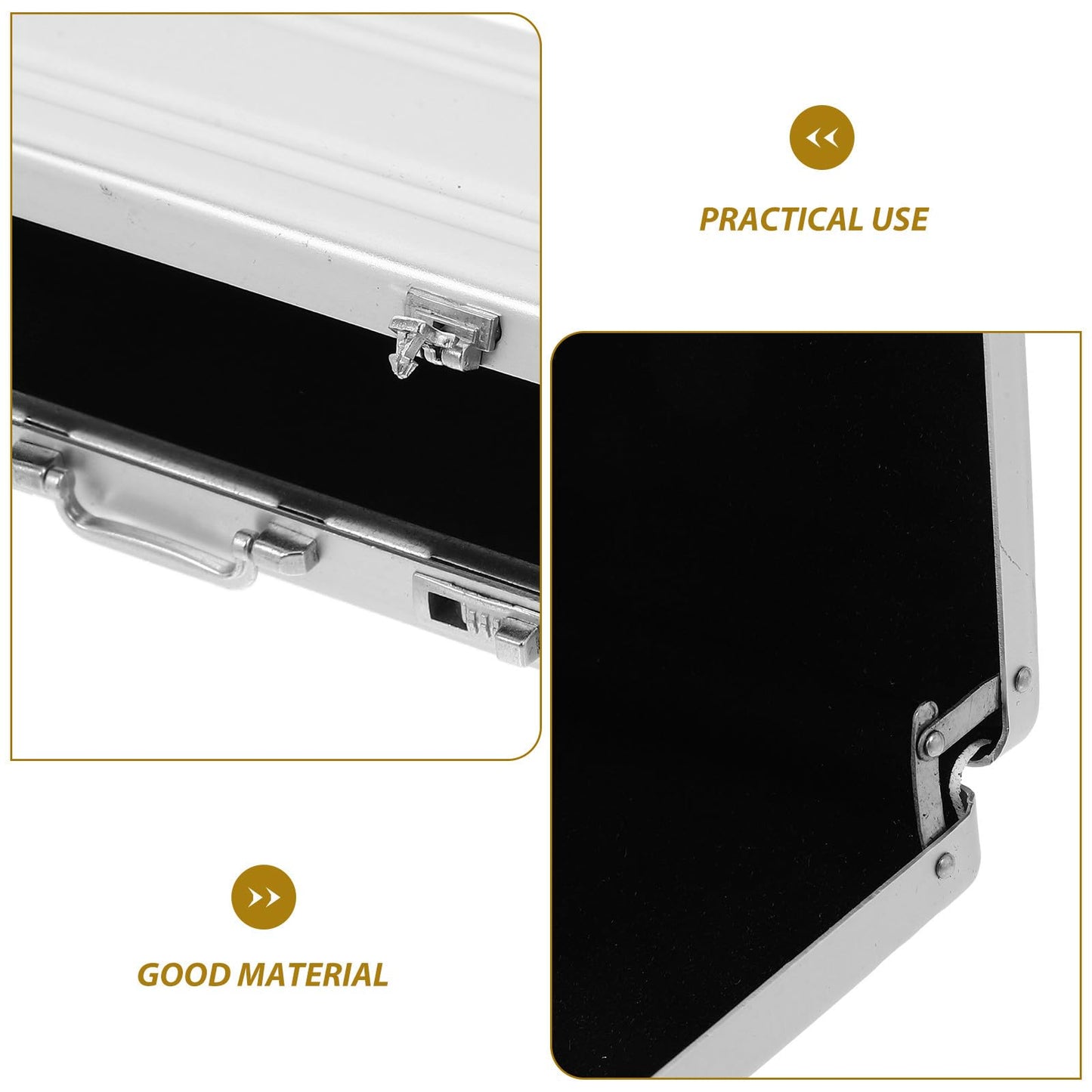 Tofficu Business Card Holder, Aluminum Alloy Name Card Case with Handle, Mini Metal Briefcase Organizer for Business Meetings And Events Storage Men（sliver）