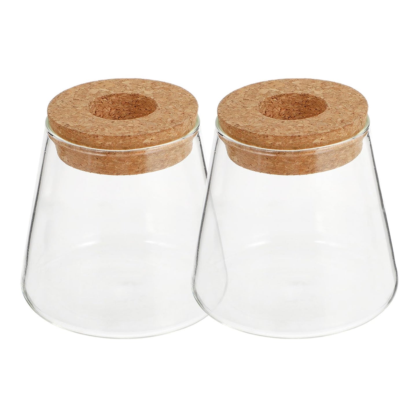 FOMIYES 2pcs Hydroponic Plants Vase Glass Terrarium Round Flower Vase 6.5cm Mouth Diameter Desktop Planter for Indoor Hydroponics Home Office Décor