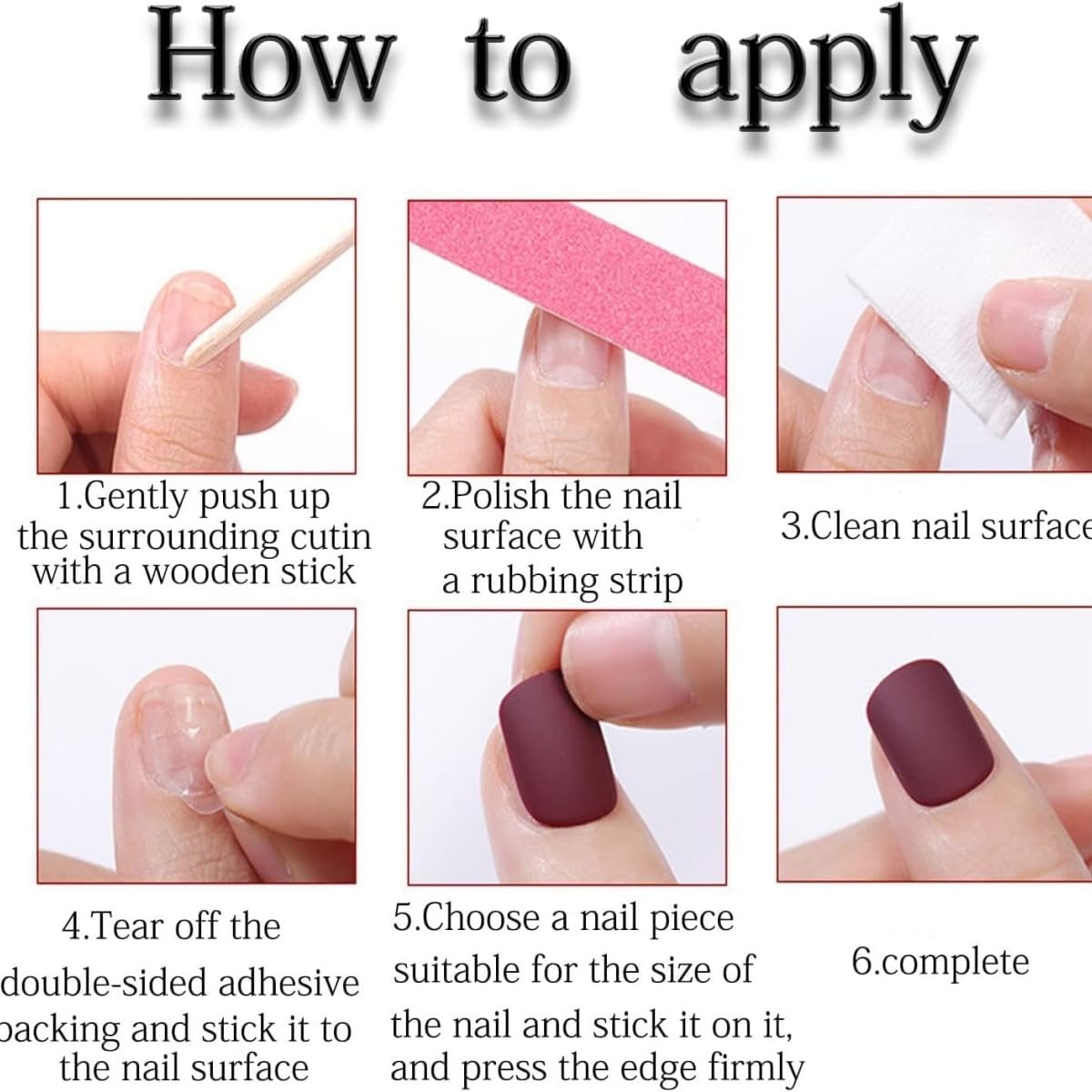 Black Press on Nails - French Tip False Nails with Gold Line Design - Almond Fake Nails Press ons - for Women 24 Pcs