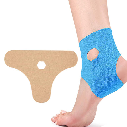 Precut Kinesiology Tape for Knees/Wrists/Ankle/Foot Arch/Thumb Support, Waterproof & Elastic Muscle Tape for Pain Relief, Comfort & Breathable 10Pcs (Nude, Ankle)