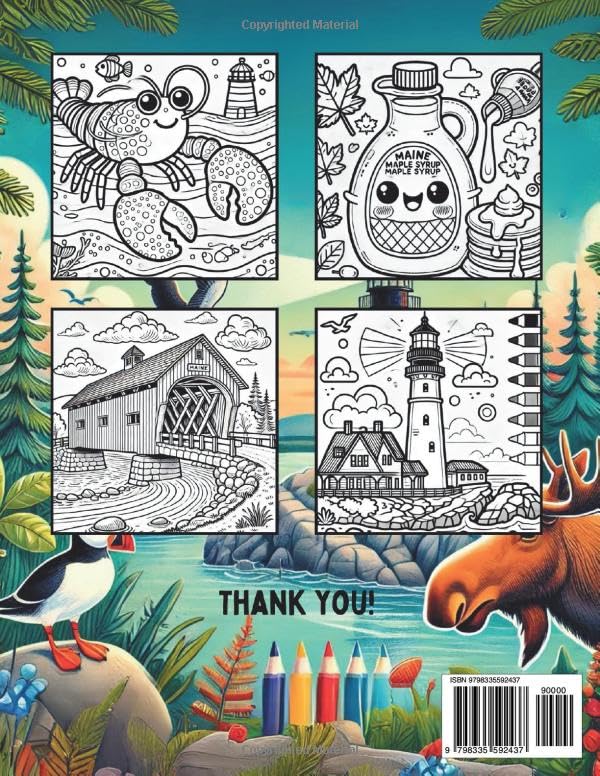 Maine Adventures: A Coloring Journey (US States Coloring Adventure)