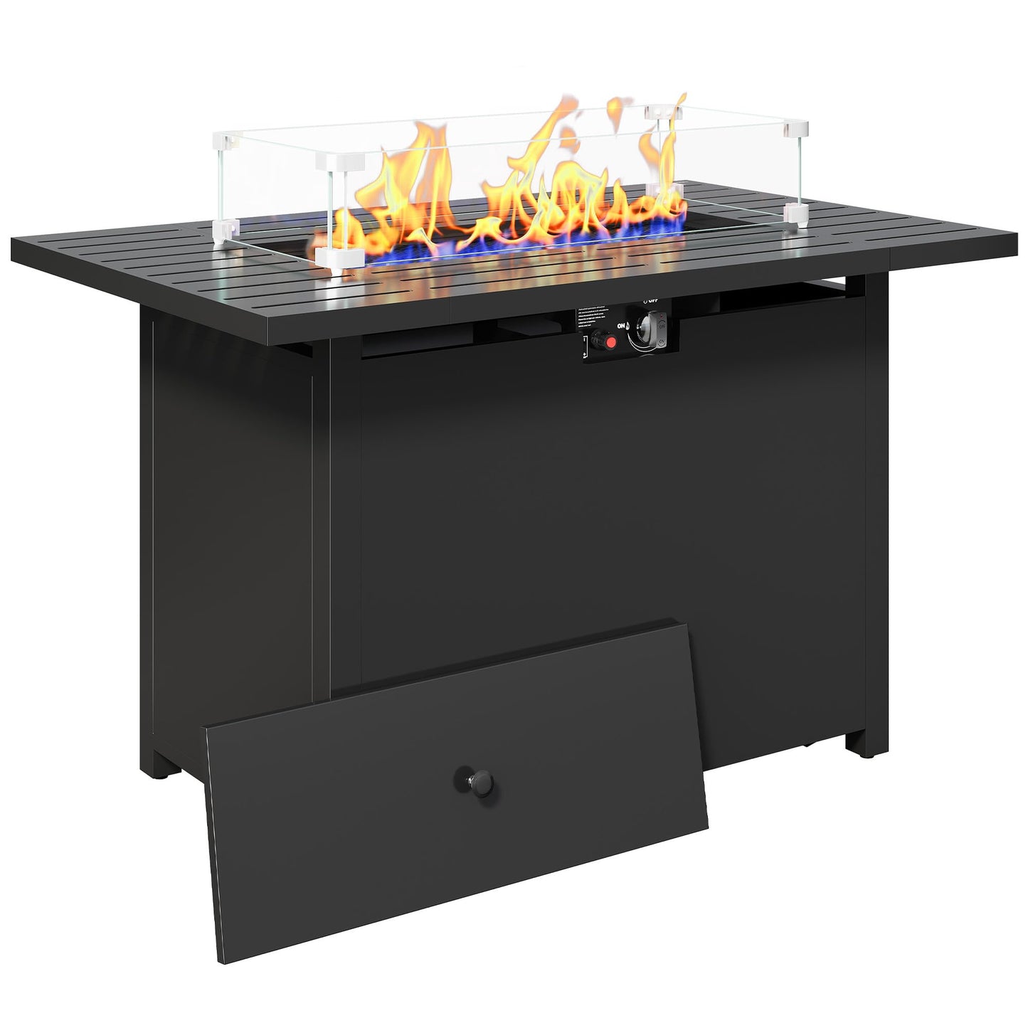 Wisteria Lane 43" Propane Fire Pit Table, 50,000 BTU Gas Fire Pit for Outside, Outdoor Fire Pit with CSA Certification for Patio Balcony Garden Deck Backyard
