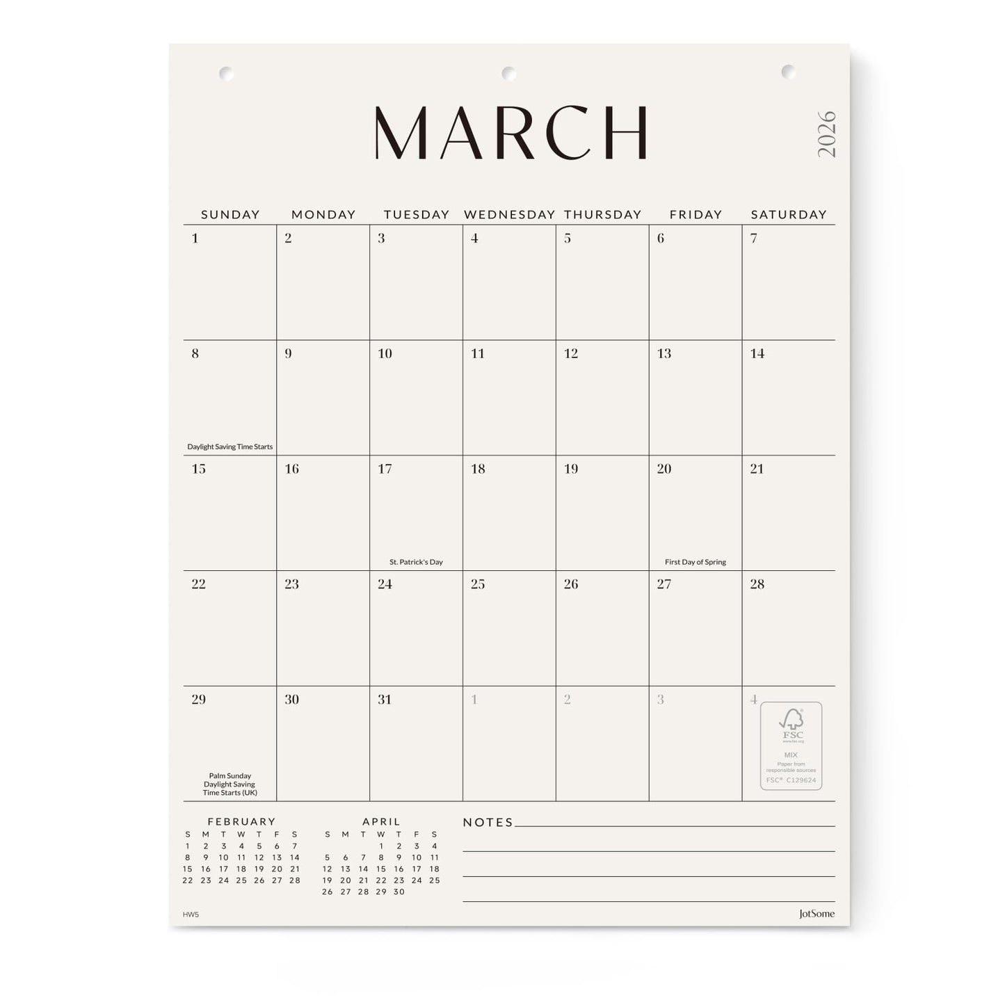 Jotsome Large Wall Calendar 2026-2027, Monthly Wall Calendar From Now to June 2027 17 x 22 inch in Home and Office for Easy Organizing (Now - Jun 2027, 17" x 22")
