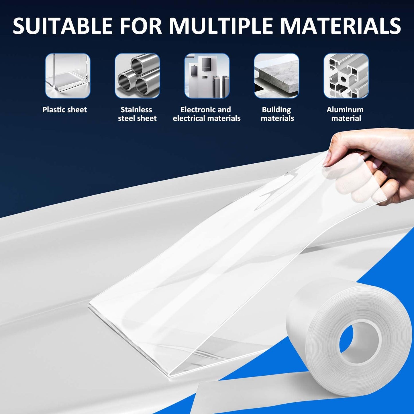 Press Brake Urethane Die Protection Film for Mark-Free Bending Solution, Durable Protective Coating for Defense Against Scratches, and Rust from Metal-on-Metal Contact (6" X .030" X 100')
