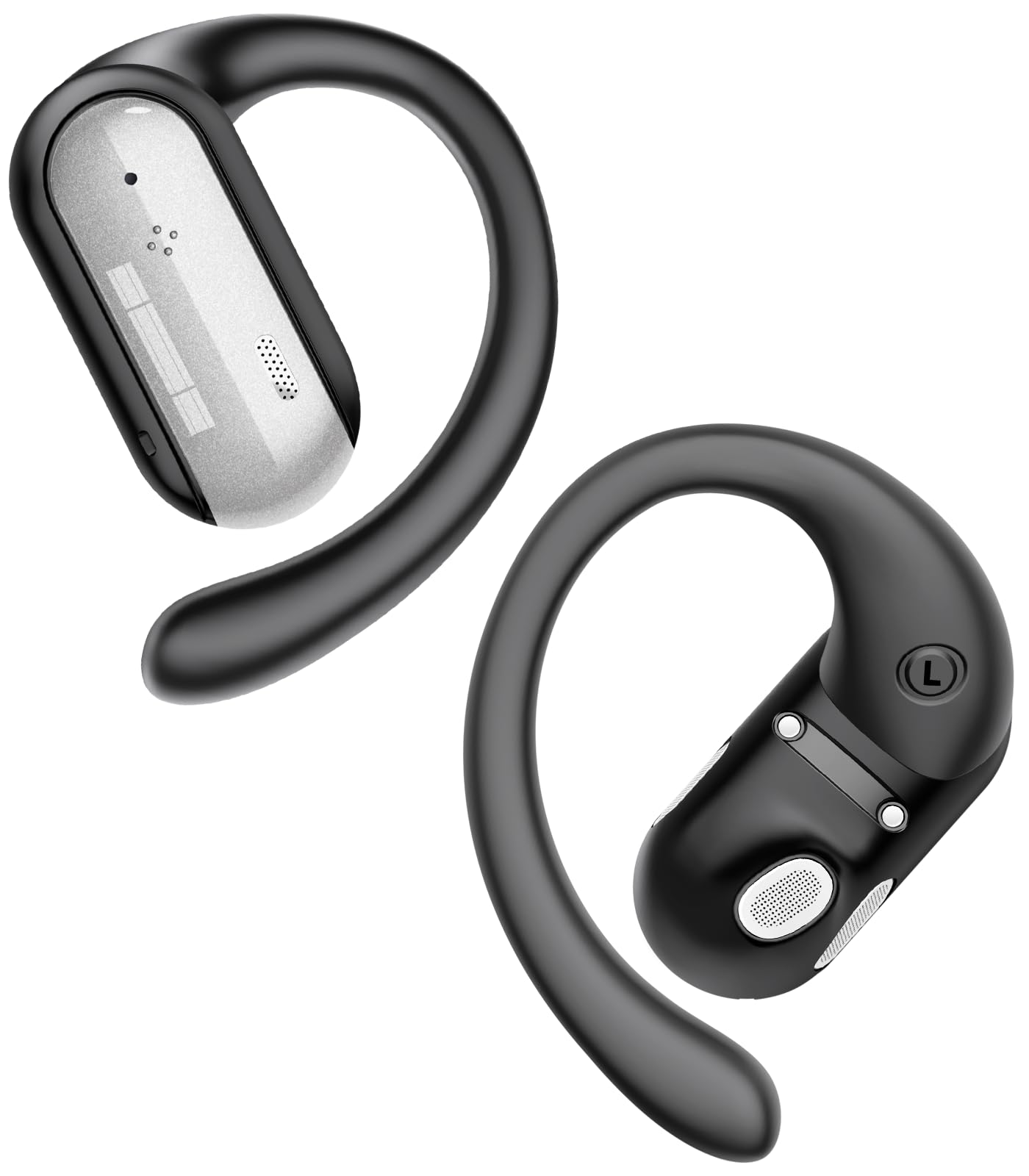 AI Translation Earbuds Real Time 164 Languages Translator Ear Buds Audifonos Traductores Inglés Español 4-in-1 Wireless Headphones Bluetooth Earphones for Travel Business Meeting Learning Black