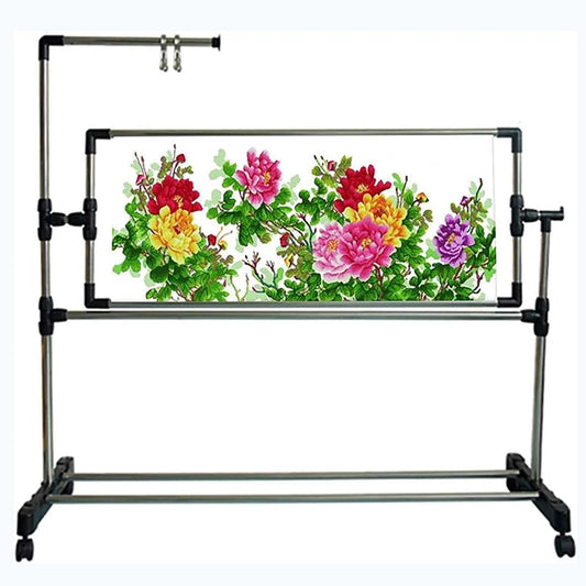 Adjustable 360° Rotating Embroidery Floor Stand for Cross Stitch & Projects - Ideal for Crafting, Quilting & Sewing Accessories