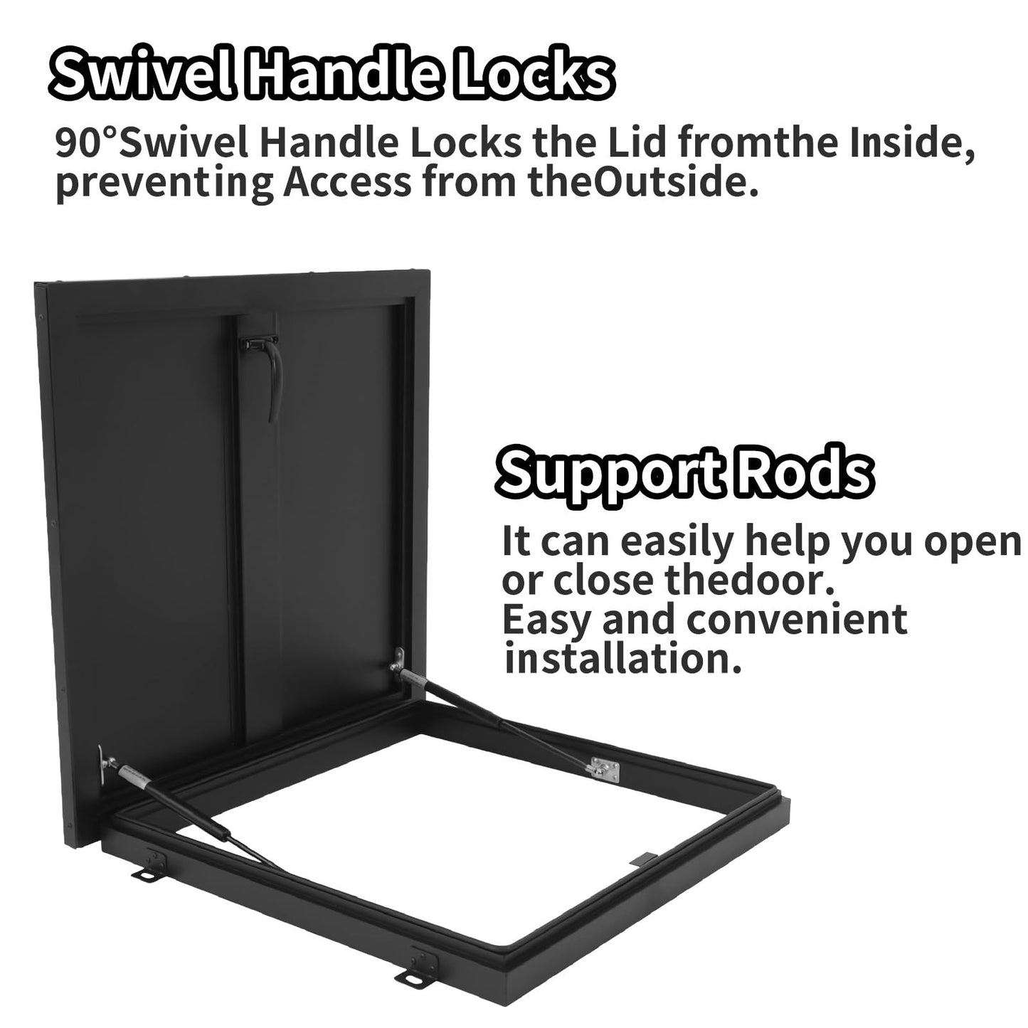 Roof Hatch Door Skylight, 28x31in / 71.1x78.7cm Galvanized Steel Plate, Thermal Insulation, Customizable Size, Emergency Escape for Industrial Factories and Warehouses