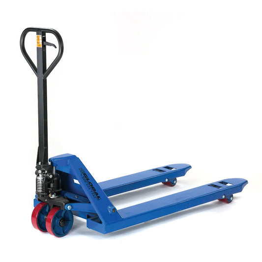 Global Industrial High Capacity Narrow Fork Pallet Jack Truck with 21" W x 36" L Forks, 6600 Lb. Capacity, Manual Pallet Truck for Warehouse, Manufacturing and Retail