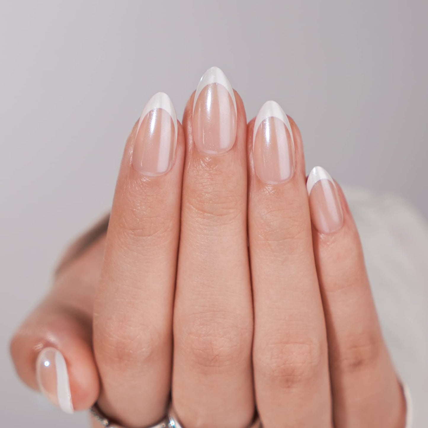 BTArtbox Press on Nails Short Square - Dark Red Nails with Glossy French Tips in a Matte Finish, Soft Gel Fake Nails Glue On Nails in 16 Sizes for Christmas, Classic & Cozy Cocoa