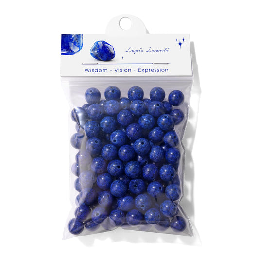 Raicegs 100pcs 8mm Lapis Lazuli Beads Natural Gemstone Beads Round Loose Beads for Jewelry Making DIY Bracelets Necklace