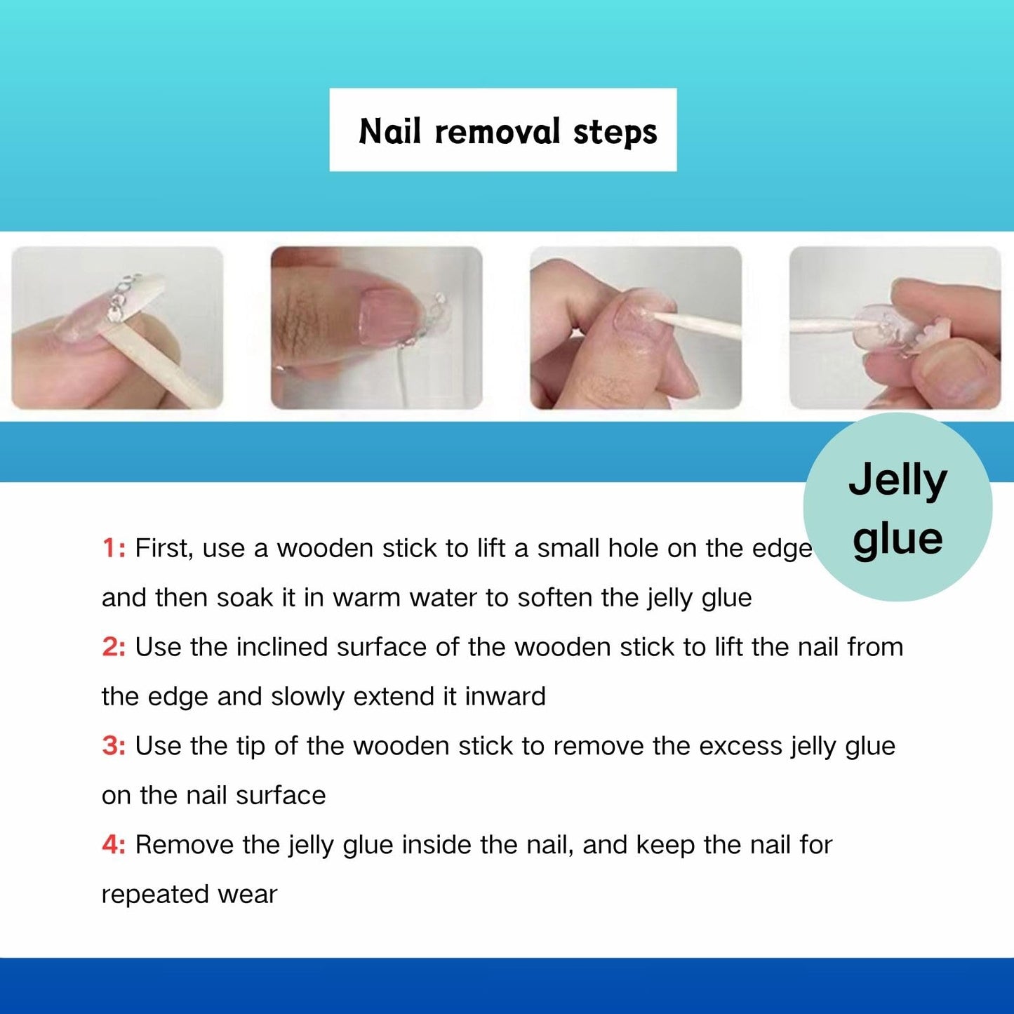 RENBING handmade press on nails short coffin,fake nails with designs,10 pcs high hardness acrylic nails press ons,3d cute false nails for women-Mermaid Ocean(M)
