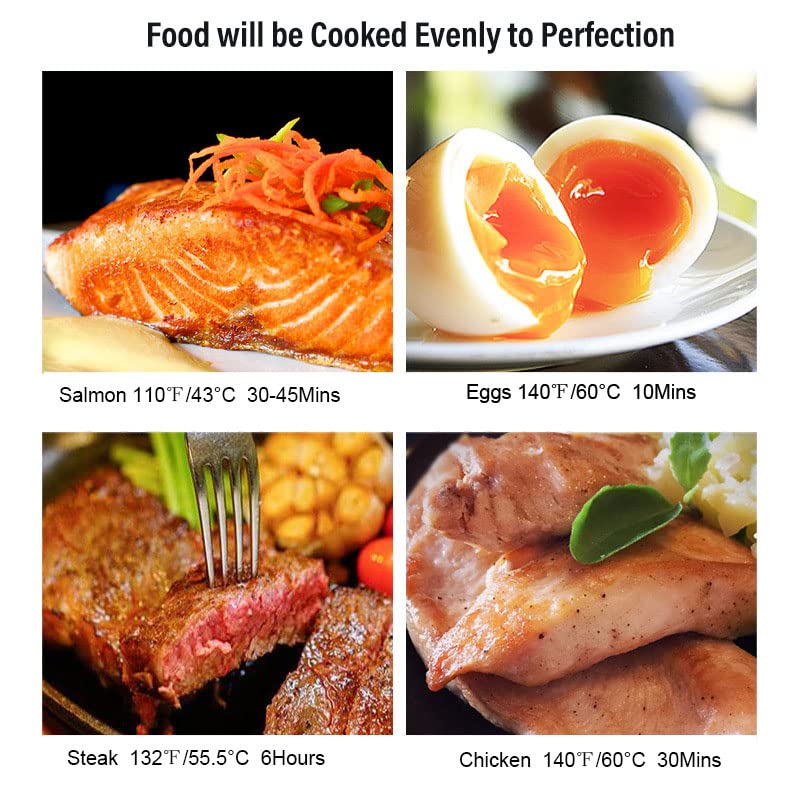 Sous Vide Cooker Immersion Circulator IPX7 Waterproof, 1800 Watts Vacuum Food Cooker, LCD Digital Display(US Plug, 110V)
