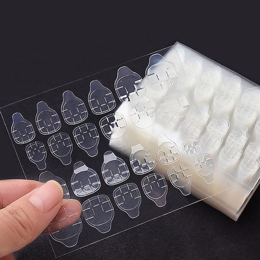 Mwellewm 240 Pcs 10 Sheets Nail Glue Stickers Double Side for Press on Nails Stickers,Waterproof Breathable False Nail Tips Jelly Adhesive Nail Tabs Glue