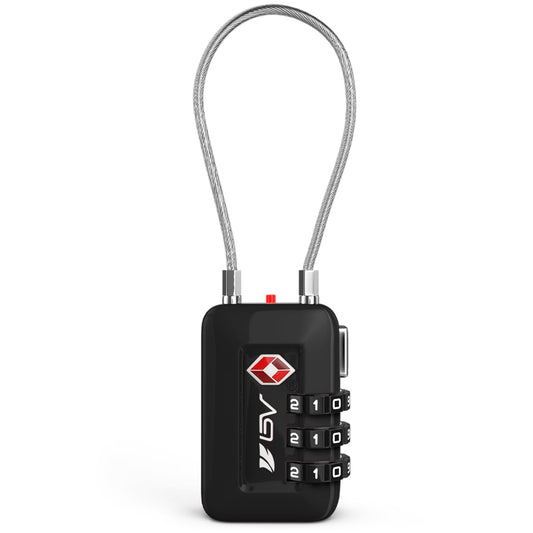 BV Black Combination Lock, TSA Approved, Resettable, 1000 Possibilities
