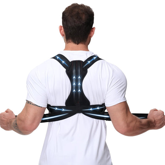 Luckela Posture Corrector for Men and Women, Adjustable Back Brace for Back, Neck and Shoulder Pain Relief, Back Support for Posture Improving Scoliosis, Hunchback, Hump, Thoracic, Spine Corrector (Medium)