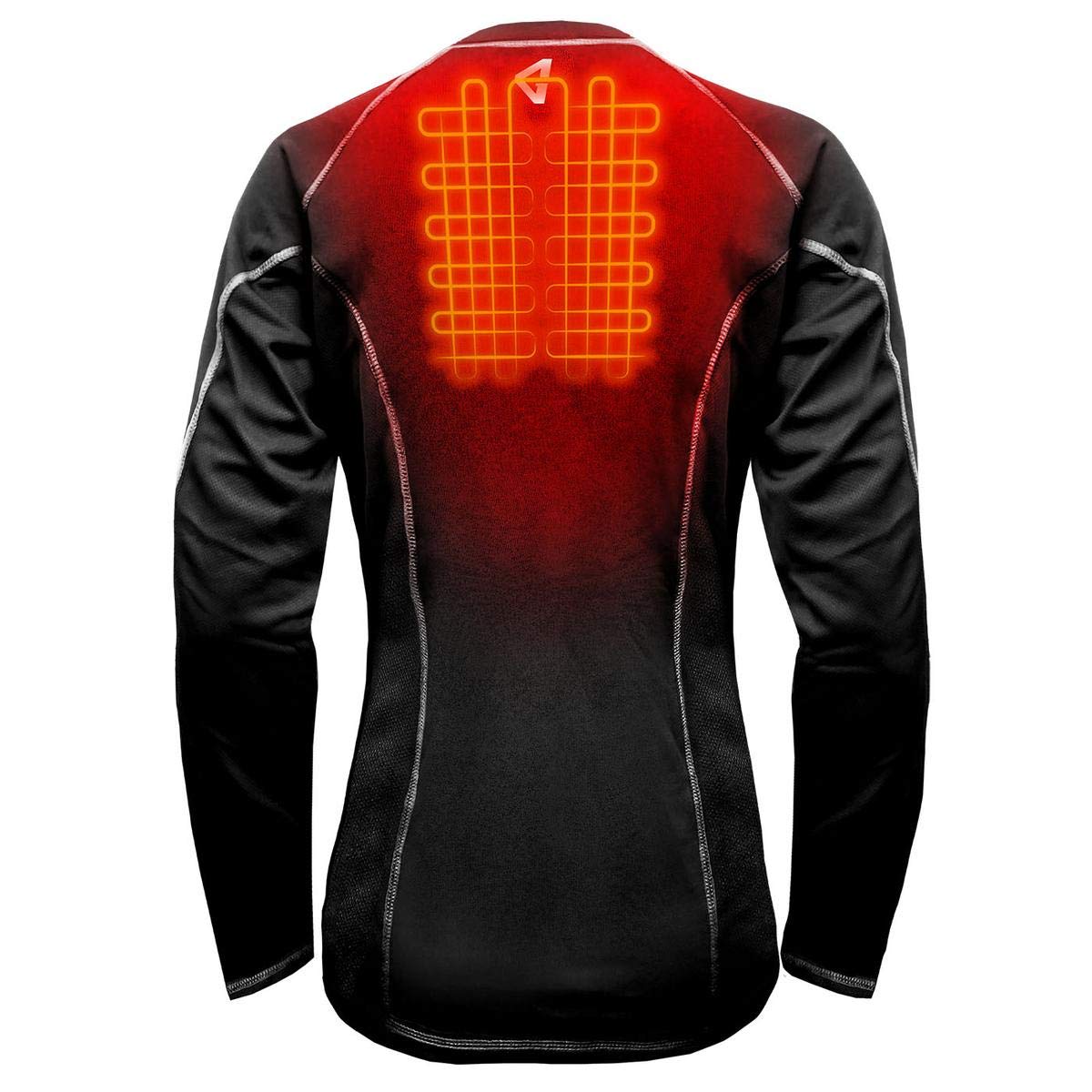 Gerbing 7V Battery Heated Shirt for Women Electric Heated Base Layer for Winter, Motorcycling, Camping, Skiing, Hunting Black XXL