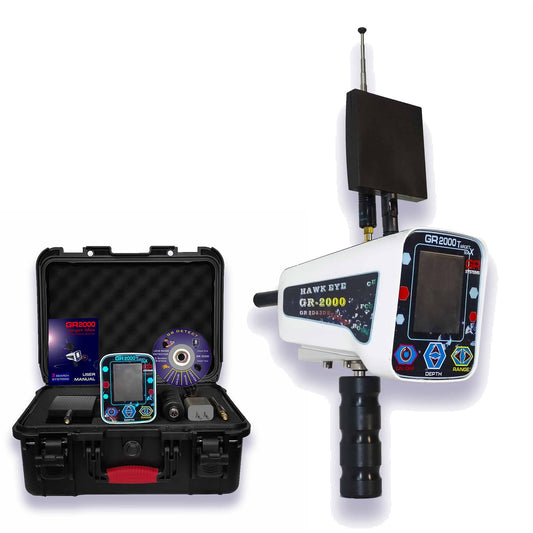 GR2000 Professional Waterproof Gold Metal Detector High Sensitivity Silver Copper Gems and Jade Hunter Diamond Ore Detector for Adults Advanced Gold Finder Tool for Treasure Explorers
