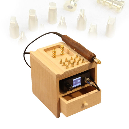 Electric Leather Edge Creaser/Digital Craft Tool/Skiving Machine with 14 Accessoires for Sides and Manual Modeling in Artistic Hide Material Laboratory Workshop(One)