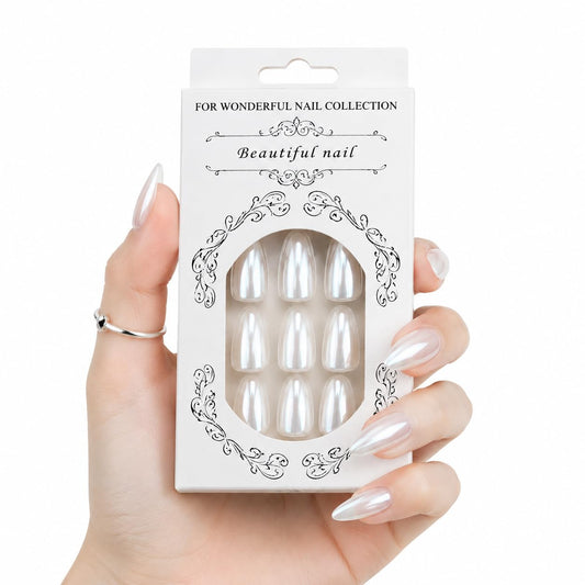 C.Z.Z.T.T.NAILS 24pcs Gorgeous Almond Press On Nails,12 Sizes Reusable Fake Nails with Jelly Glue,Stick On Nails for Women Daily Wearing