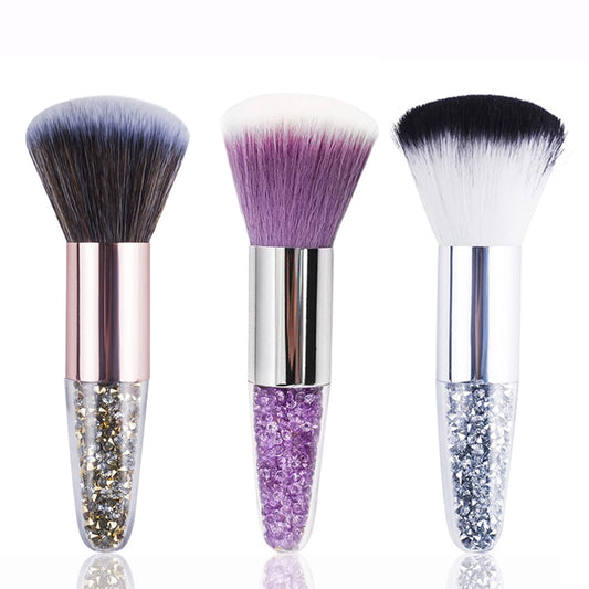 SILPECWEE 3Pcs Nail Dust Brush Soft Nail Art Brushes Cleaner Dipping Powder Makeup Blush Brush Nail Duster Nail Brushes for Cleaning Acrylic Nail Art Tools