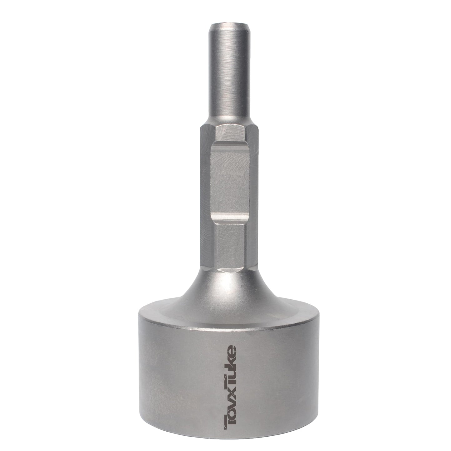 TovxTuke SDS HEX Shank T-Post Driver for T Posts, 3 Inch Diameter Head, Compatible with SDS-HEX Jack Hammers and Demolition Hammers, for Driving T Posts, Fence Posts and Ground Rods