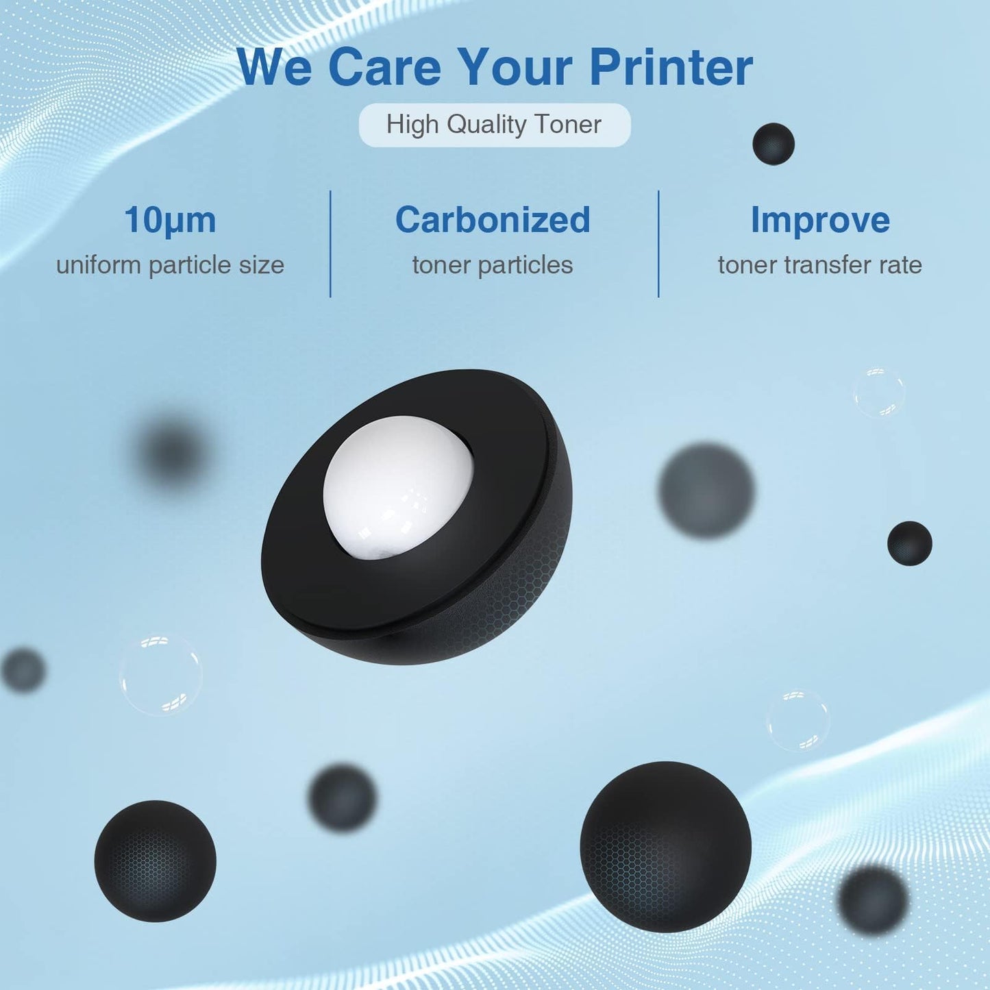 TN760 Toner Cartridge Compatible Replacement for Brother TN760 TN-760 TN730 TN-730 for MFC-L2690DW MFC-L2710DW MFC-L2750DW HL-L2370DW HL-L2395DW DCP-L2550DW HL-L2350DW Printer Toner Cartridges(4 Pack)