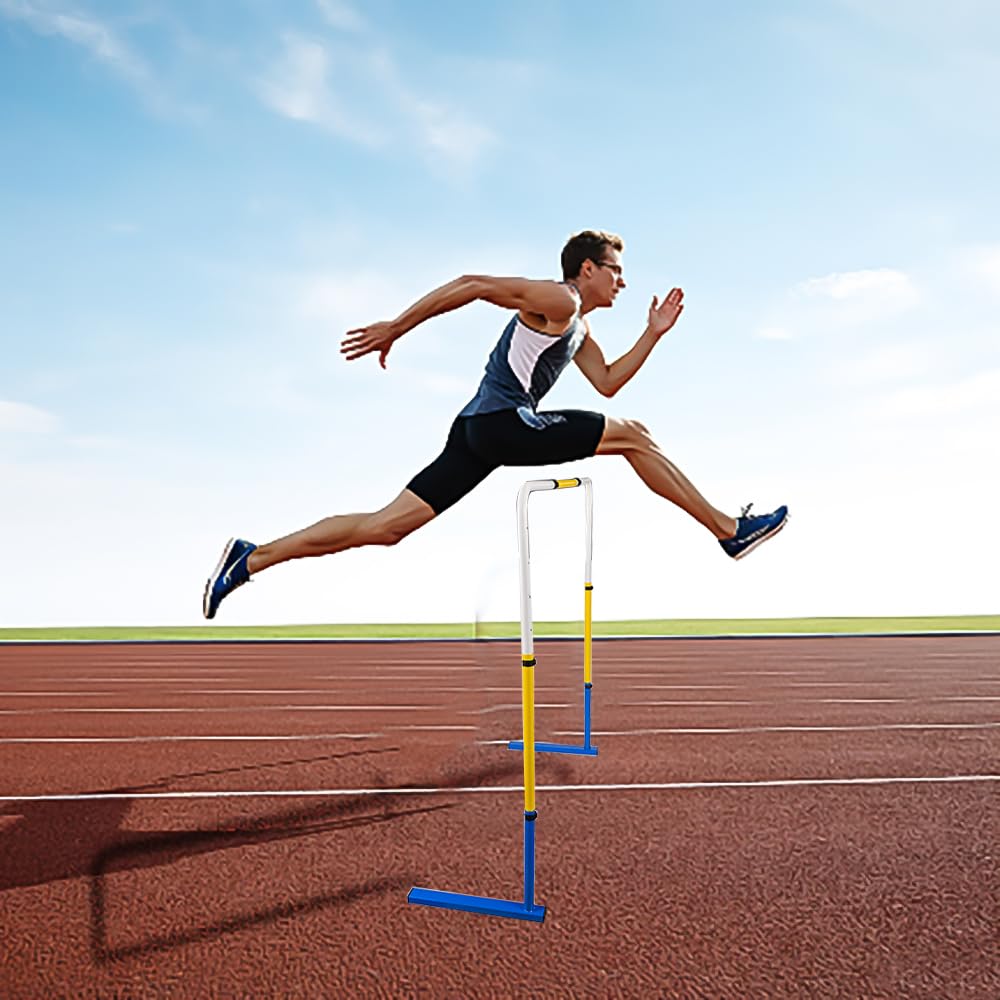 ZSHIGANMA Adjustable Height Hurdles Track and Field,Detachable Agility Speed Jumping Training Equipment for Kids,Youth and Adults,Indoor & Outdoor Use（1 Pack）