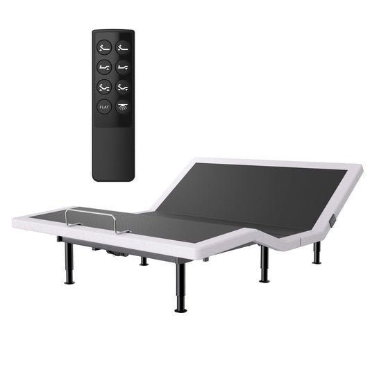 Yireehome Electric Full Size Adjustable Bed Frame with Wireless Remote, USB, Head & Foot Incline, Underbed Lighting, Heavy Duty Platform - Easy Assembly, Zero Gravity, Quiet Motor - Metal BedFrame